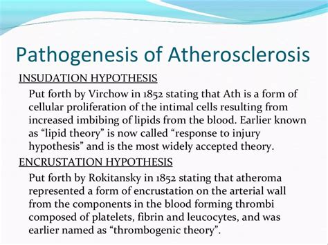 Atherosclerosis Pathophysiology PPT