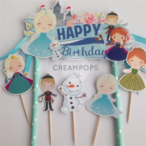 Jual Topper Cake Frozen Elsa Banner Kue Dekorasi Kue Ulang Tahun