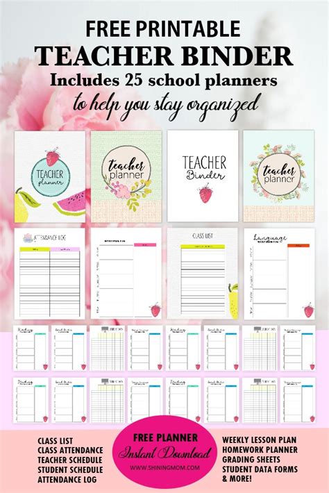 Free Printable Teacher Binder