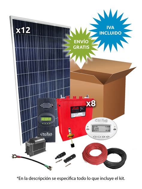 Sinergias Energéticas Kit Solar Aislada 500W 24V 1500Wh día