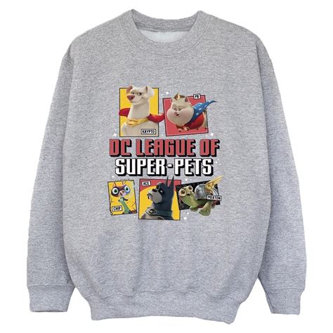 Dc Comics DC League Of Super Pets Profile Grigio Abbigliamento Felpe