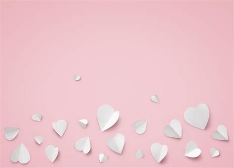 Premium Photo Heart Shape Made With Papers Against Pink Background