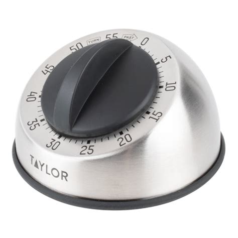 taylor  stainless steel mechanical  minute kitchen timer