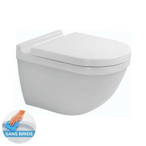 Alca Pack WC Bâti autoportant WC suspendu Duravit Starck3 sans bride