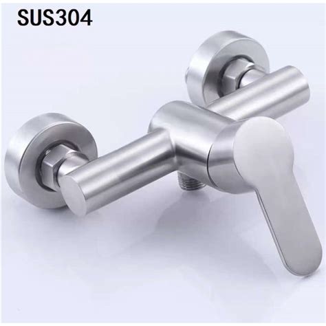 304 Stainless Steel Shower Faucet Hot And Cold Water Mixing Valve Shopee Philippines