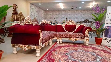 Royal Sectional Sofa In Red Aarsun Export Quality Factory Price