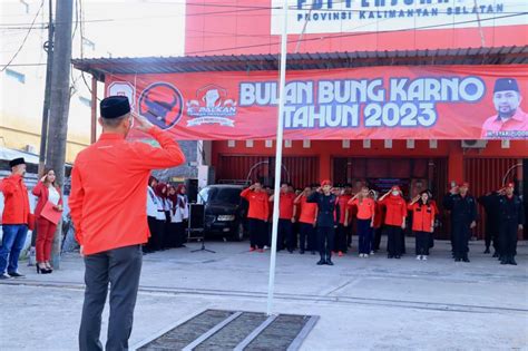 Kokohkan Identitas Bangsa PDIP Kalsel Laksanakan Upacara Hari Lahir