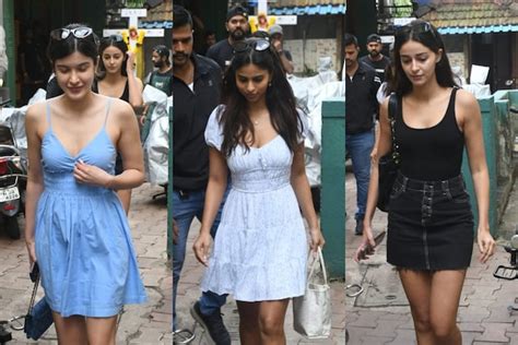 Bffs Suhana Khan Shanaya Kapoor And Ananya Panday Step Out For A Lunch