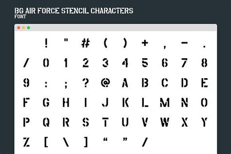 USAAF Air Force Stencil Font by Brothers Good on @creativemarket Shop Icon, Icon Set, Stencil ...