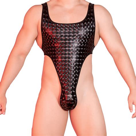 Herren Body Einteiler Trikot Strand Bodysuit Unterw Sche Thong Rmellos