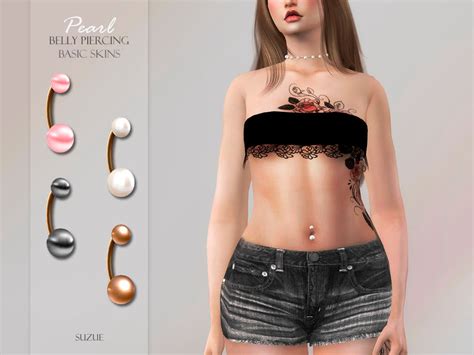 The Sims Resource Pearl Belly Piercing