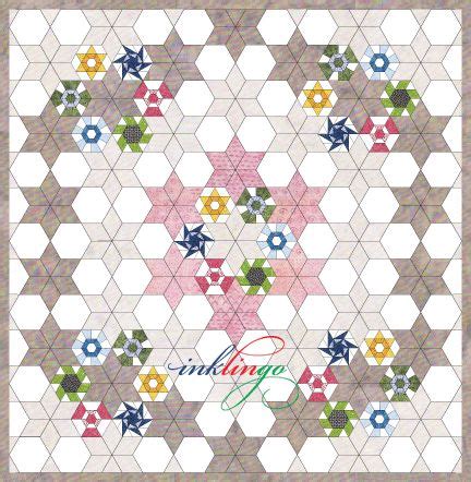 Wednesday Tute Inklingo Pieced Hexagons Quilt With Inklingo