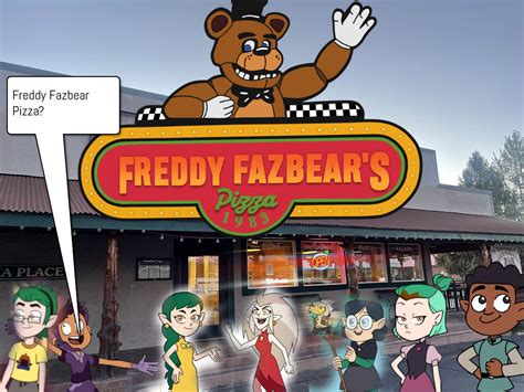 Luz and Gang Going Freddy Fazbear Pizza by tfwheejack on DeviantArt