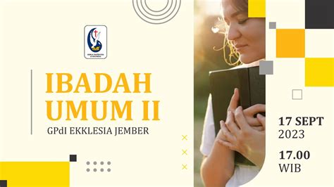 Live Ibadah Sore Gpdi Ekklesia Jember September Youtube