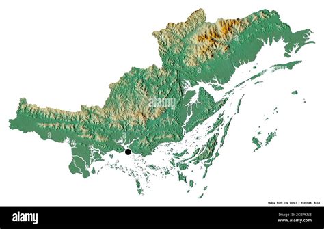 Shape Of Qu Ng Ninh Province Of Vietnam With Its Capital Isolated On