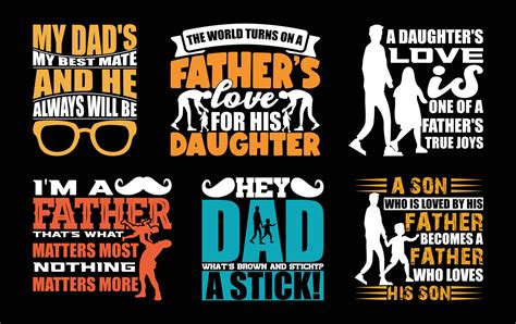 Father S Day T Shirt Design Bundle Quotes About Father S Day Dad T