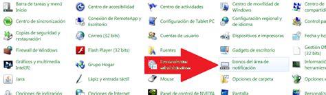 Panel De Control Rea De Notificaci N En Windows Windows