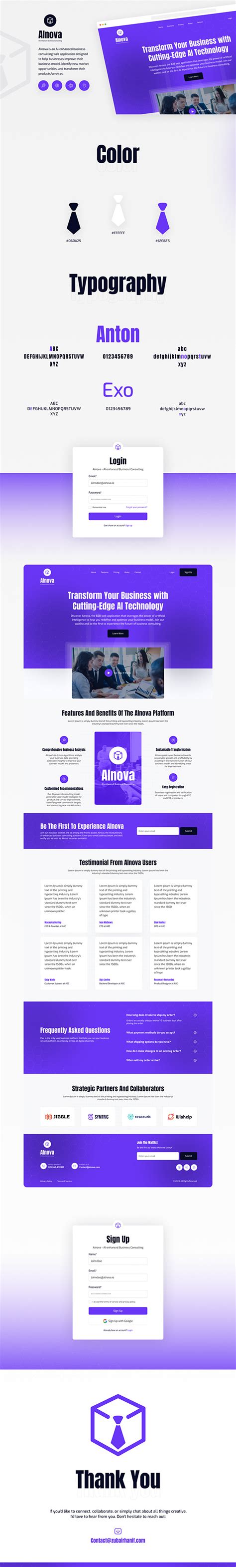 Ainova Landing Page Design On Behance