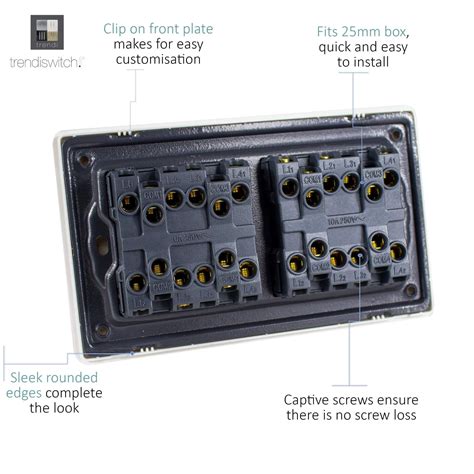 8 Gang 1 or 2 Way Light Switch