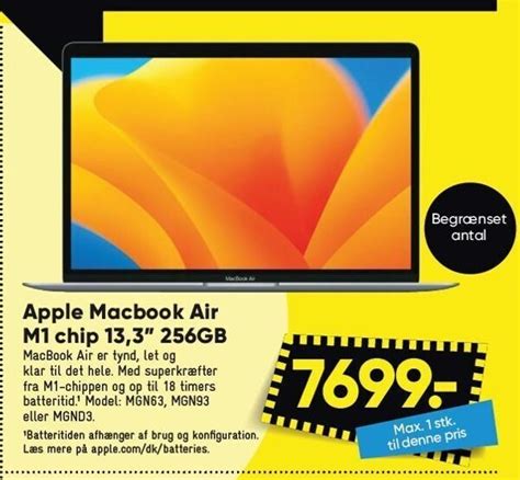 Apple Macbook Air M1 Chip 13 3 256gb Tilbud Hos Bilka