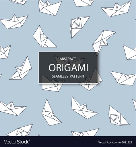 Seamless origami paper pattern Royalty Free Vector Image