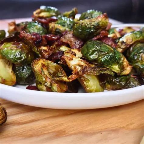 Air Fryer Brussel Sprouts With Bacon And Maple Syrup Dinners Done Quick