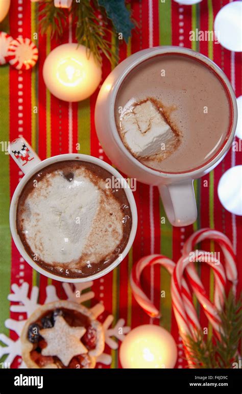 Hot Chocolate With Marshmallows Stock Photo Alamy