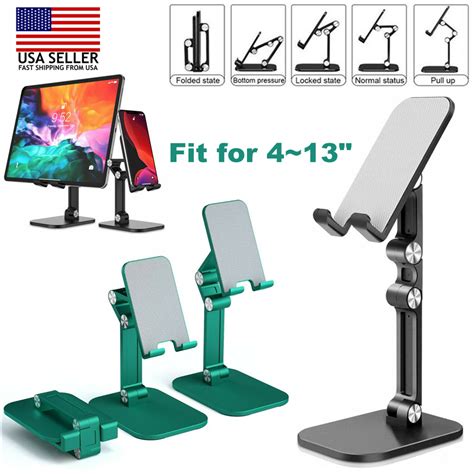 Universal Foldable Cell Phone Tablets Desktop Stand Desk Holder Mount Cradle Minahil Sports