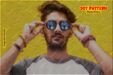 Premium PSD | Dot pattern photo effect mockup