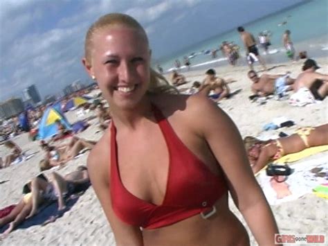 Blonde In A Red Bikini Flashes Her Big Titties Porn Pictures XXX Photos Sex Images