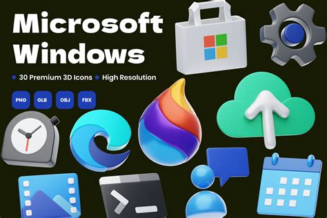 Microsoft Windows 3D Icon Pack - 30 Free Download Appliances 3D Icons ...