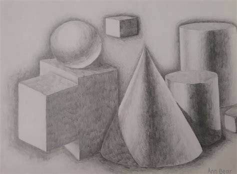 3D Shapes Shading Practice by AnnBearArt on DeviantArt