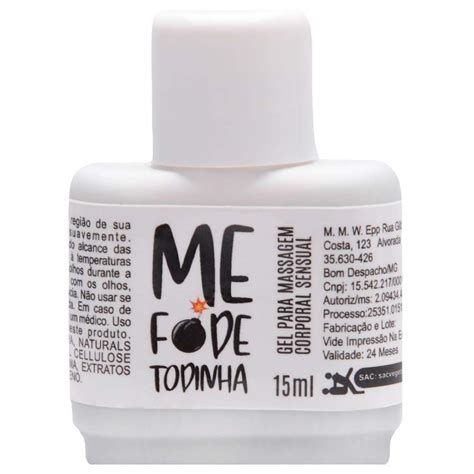 GEL TATUAGEM ME FODE TODINHA 15ML Via Tentação Lingerie