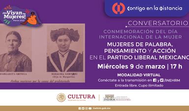 El Inehrm Invita Al Conversatorio Sobre Las Mujeres Militantes Del