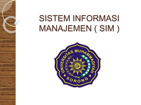 Sistem Informasi Manajemen Sim Ppt