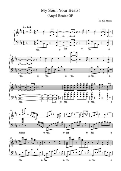 My Soul Your Beats Angel Beats Op Piano Solo Sheet Music Sheet