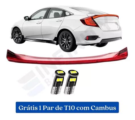 Aerof Lio Traseiro Led Civic G Brinde Infinity Bsp