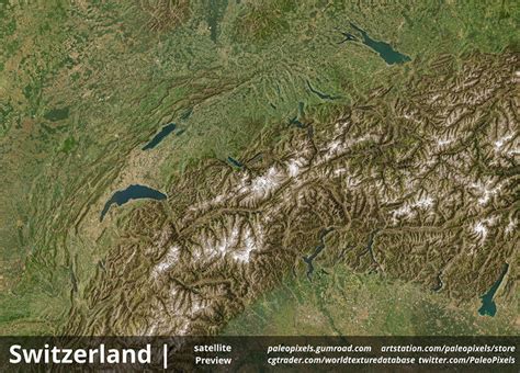 Switzerland Satellite High Resolution Maps And Masks Texture Cgtrader