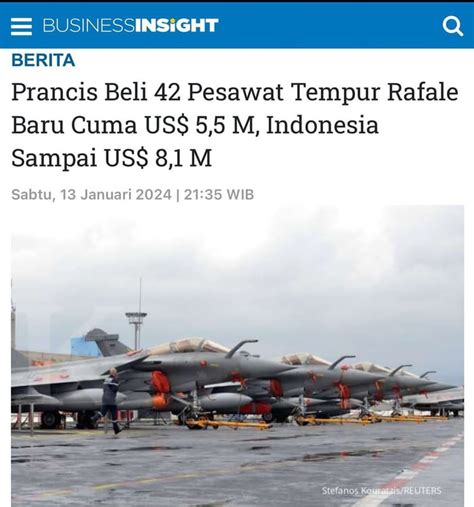 Prancis Beli Pesawat Tempur Rafale Baru Cuma Us M Indonesia