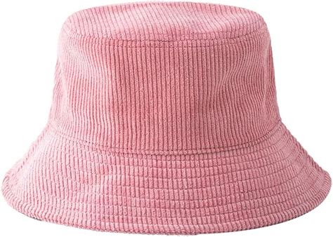 Kukuzhu Autumn Winter Corduroy Bucket Hat Women Men Retro Solid Color