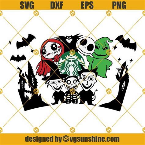 Nightmare Before Christmas Starbucks Cup Svg Jack Skellington Svg