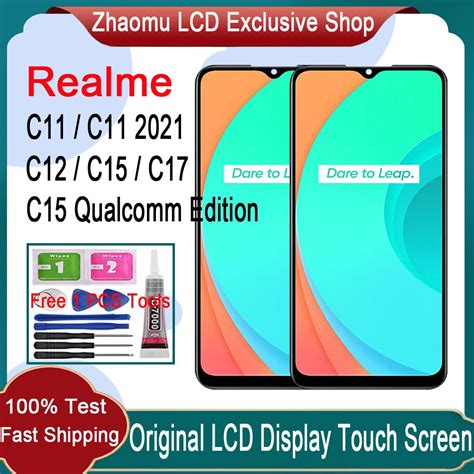 Original Realme C11 2020 C11 2021 C12 C15 C17 C15 Qualcomm Edition LCD