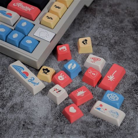 Retro Poster Keycap Set For Mechanical Keyboard 152pcscherry Etsy Uk