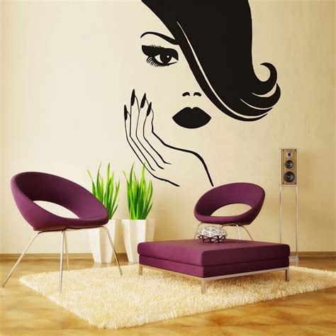 Beauty Sex Girl Hands Nails Manicure Art Vinyl Wall Stickers Make Up