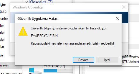 Format Sonras Ba Ka Diskte Eri Im Izin Verilmedi Hatas Technopat