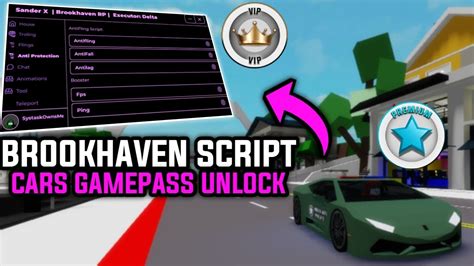 Brookhaven Script Gamepass Cars Unlocked 2024 Fluxus Delta Arceus X