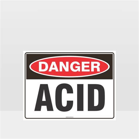 Danger Acid Sign Danger Signs Hazard Signs Nz