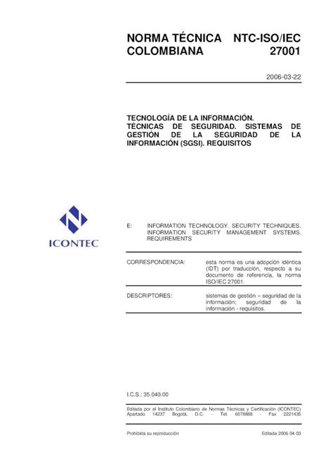 Pdf Norma T Cnica Ntc Iso Iec Colombiana Dokumen Tips