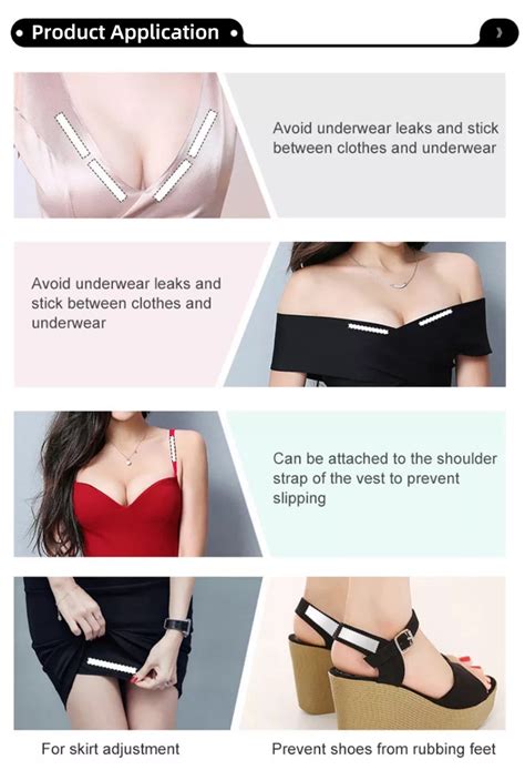36Pcs Fearless Tape Double Sided Clothing Tape Lingerie Tape Transparent Clear Anti Glare