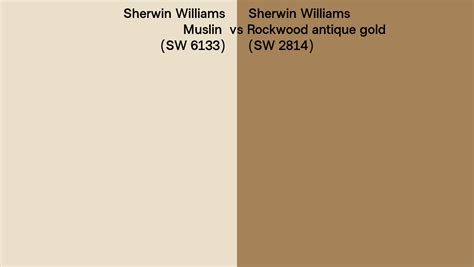 Sherwin Williams Muslin Vs Rockwood Antique Gold Side By Side Comparison